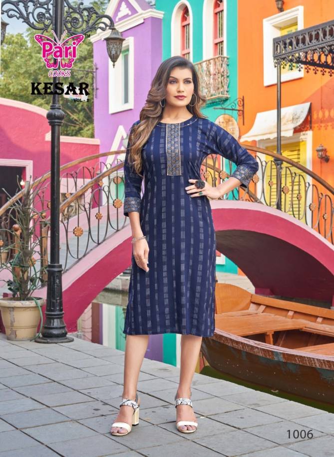 Pari Kesar 2 Fancy Ethnic Wear Wholesale Designer Kurtis